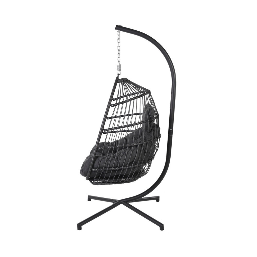 Wholesale Foldable Swing Hanging Rattan Indoor Hanging Chair Outdoors Rattan Chair