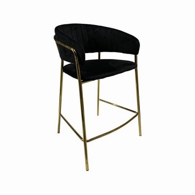 Dining Furniture Wholesale Nordic Luxury Modern Breakfast Chairs Velvet Leather High Counter Bar Stools Fabric Bar Chairs