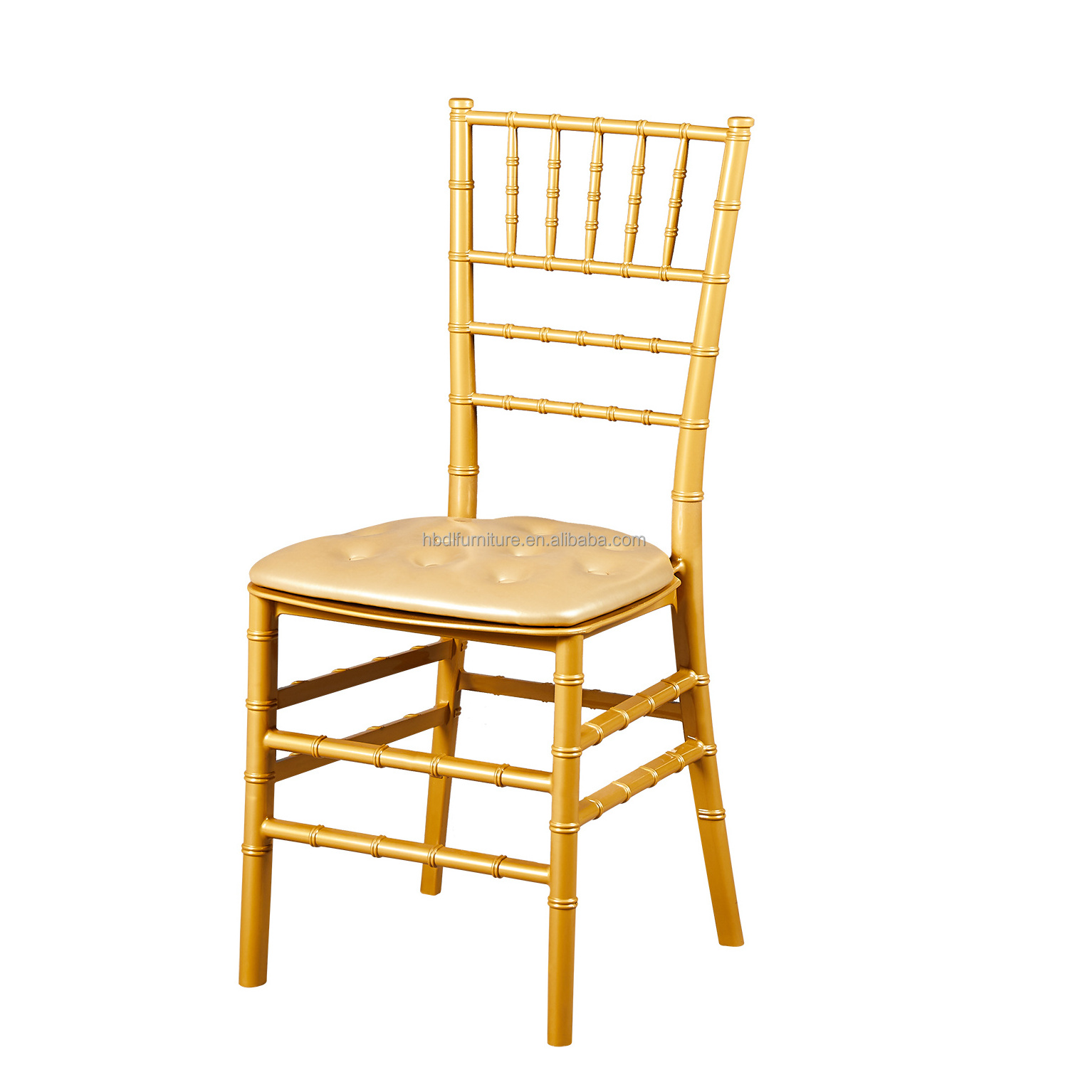 DLC-P606  Bamboo chair Outdoor lawn white wedding plastic chair Wedding banquet stool Golden Hall dining room back chair