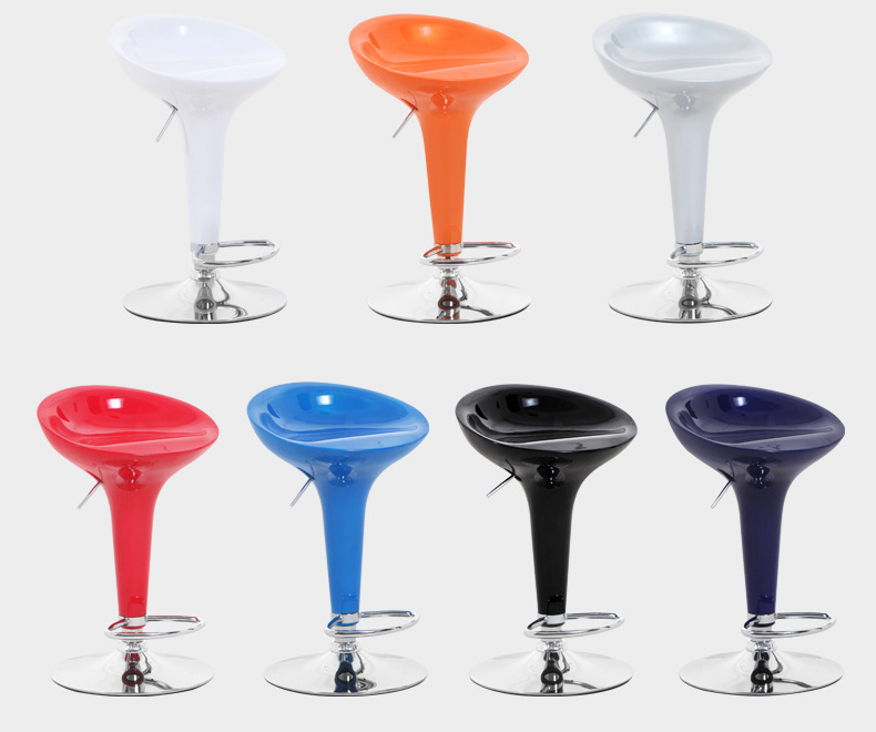 DLC-P065  Best selling plastic Furniture bar chair with a soft cushion adjustable height and swivel bar stool chair