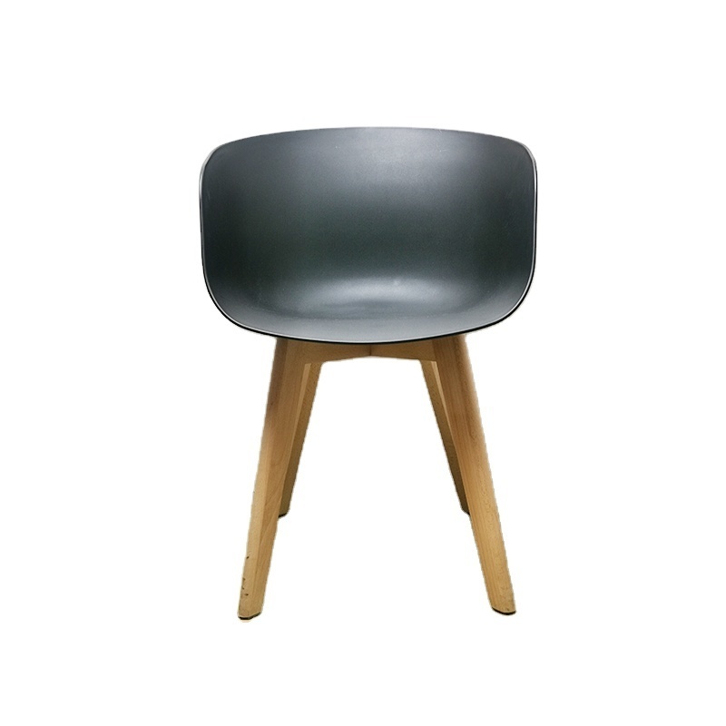 DLC-P039  Sillaplastica high quality Plastic Furniture chair Dinner Chair Make with plastic resin with beech wooden legs