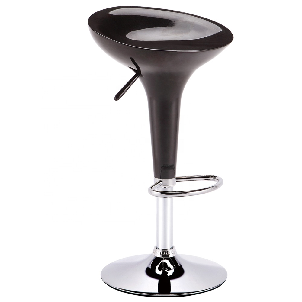 DLC-P065  Best selling plastic Furniture bar chair with a soft cushion adjustable height and swivel bar stool chair