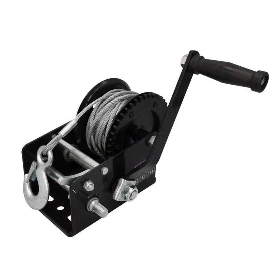 500lbs 1000lbs Portable Light Duty Small Manual Boat Winch Hand Winch With Wire Rope