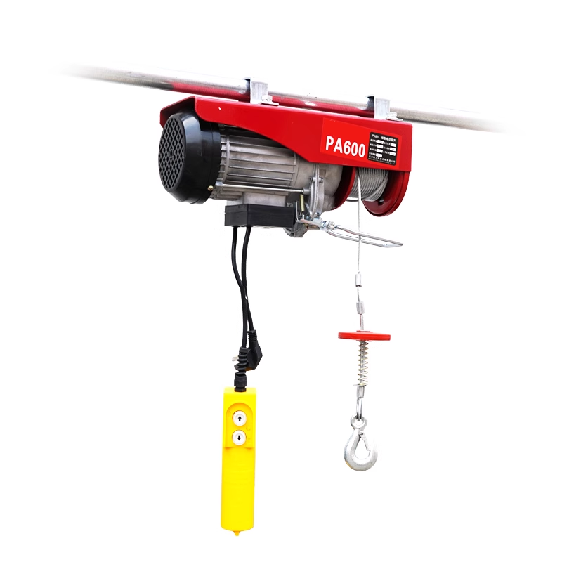 PA200kg 300kg 500kg 800kg 12M Motor Hoist Mini Electric Wire Rope Hoist