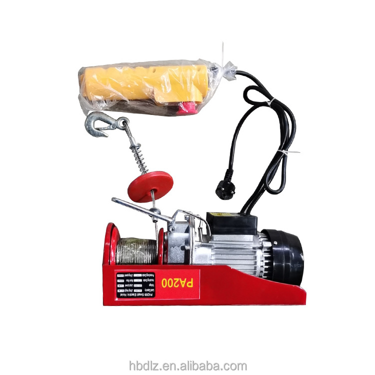 Mini 1000kg 1200kg 400kg 800 kg 500kg 125kg 300kg 200kg Small Wire Rope Electric Winch Hoist