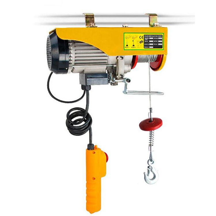 300kg AC 220V/230V/240V 50/60Hz electric hoist wire rope winch hoist 12m wireless remote control mini hoist home use factory use