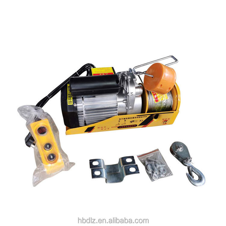 Mini 1000kg 1200kg 400kg 800 kg 500kg 125kg 300kg 200kg Small Wire Rope Electric Winch Hoist