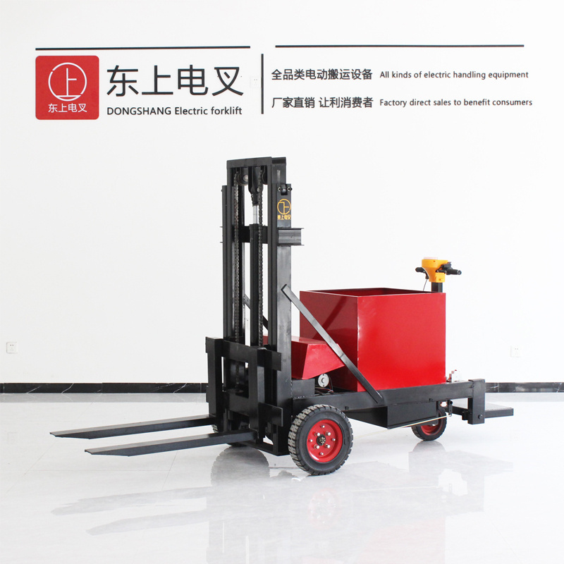 Station driven electric forklift stacker loader 0.8t automatic lifting stacker