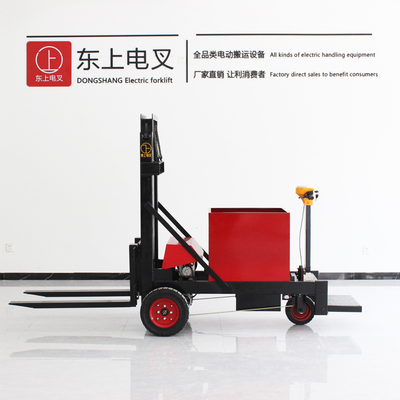 Station driven electric forklift stacker loader 0.8t automatic lifting stacker