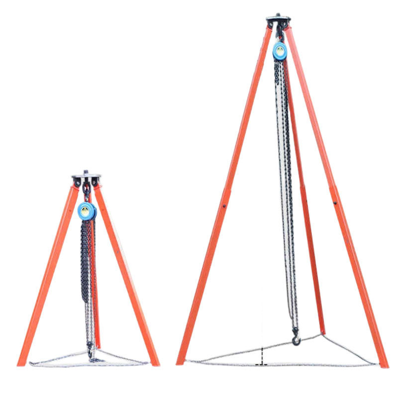 Triangle three-leg telescopic hanger hoist telescopic electric tripod lifting hoist tripod Safety rescue Lifting Tripod