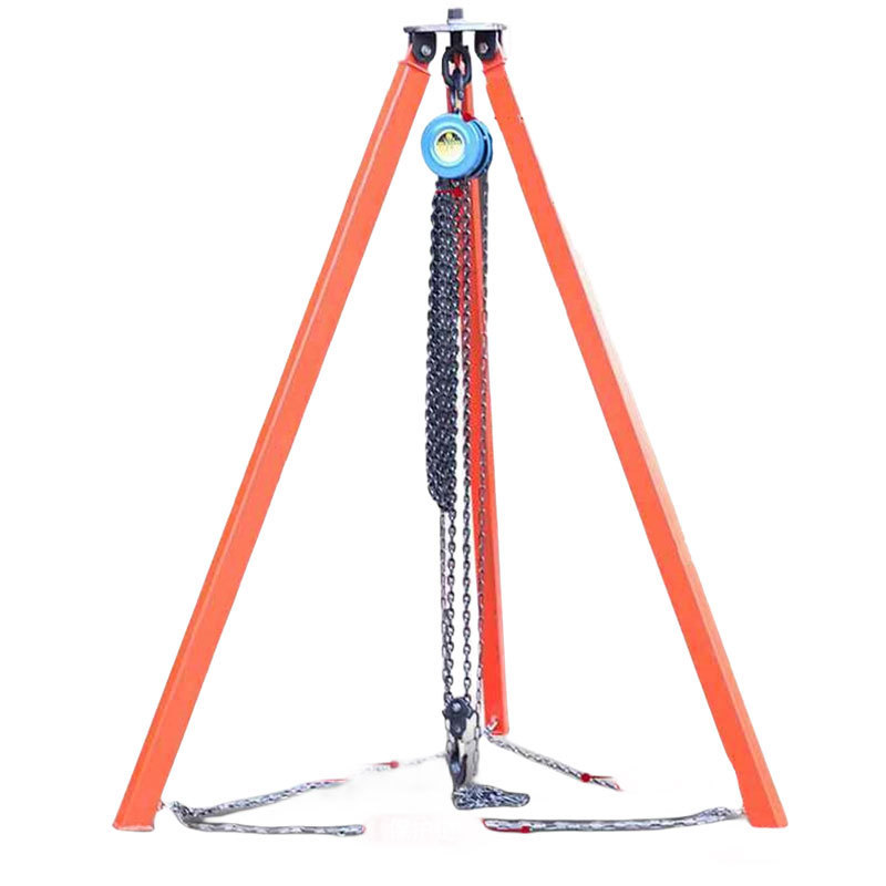 Triangle three-leg telescopic hanger hoist telescopic electric tripod lifting hoist tripod Safety rescue Lifting Tripod