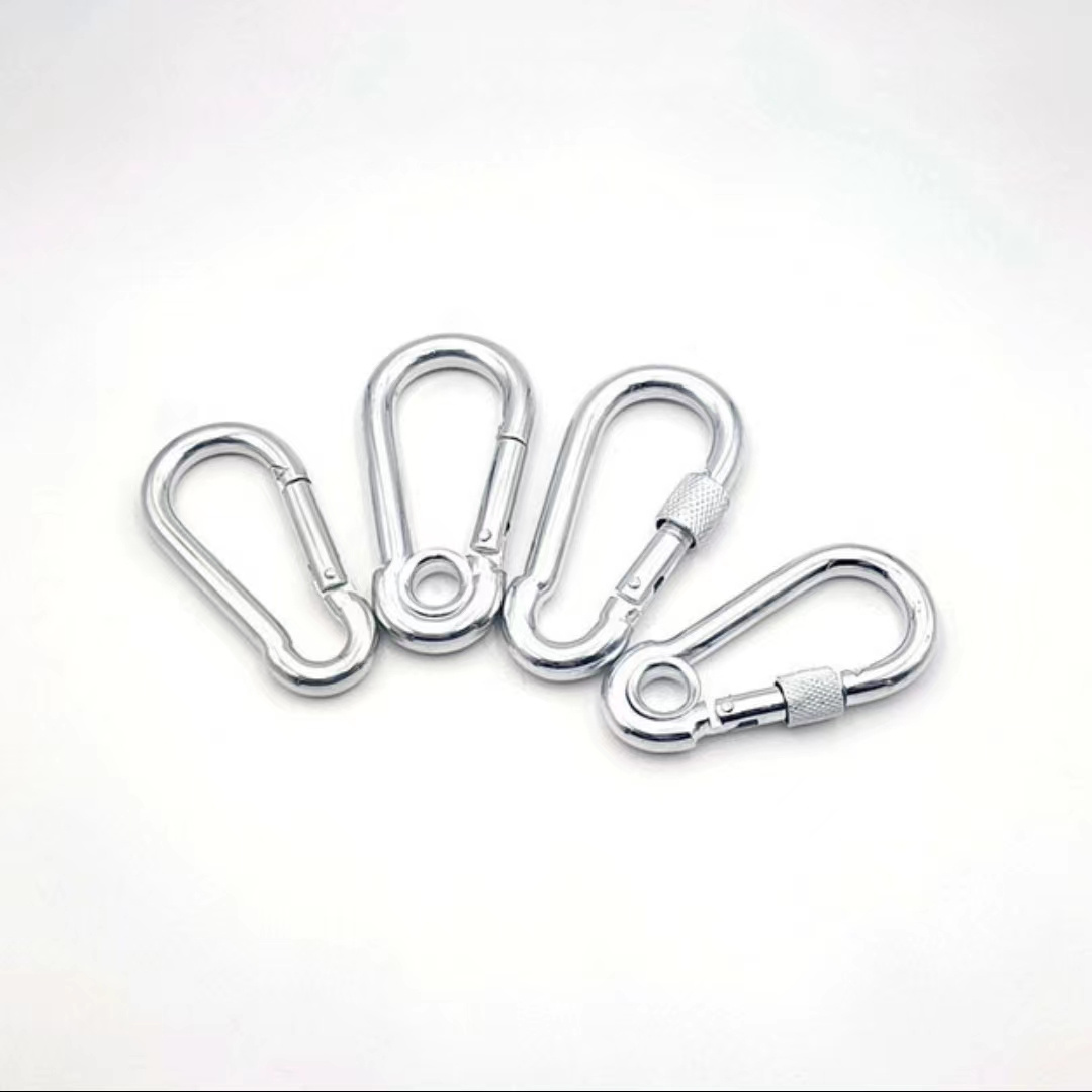 Heavy duty Spring Snap Hook Clip Locking Carabiners Stainless Steel Screw Lock Small Aluminum Climbing Carabiner Clip