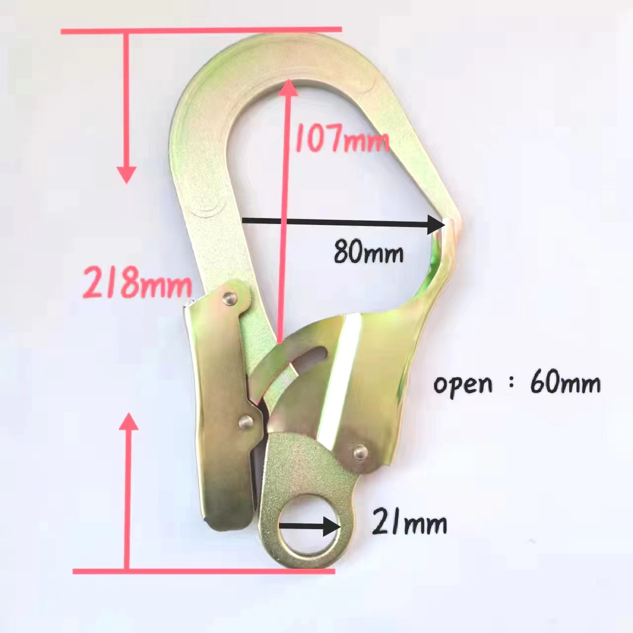 High Quality Snap Hook Industry Safety Protect Casting Snap Hook Forged Auto Locking Safety Large Steel Scaffold Hook