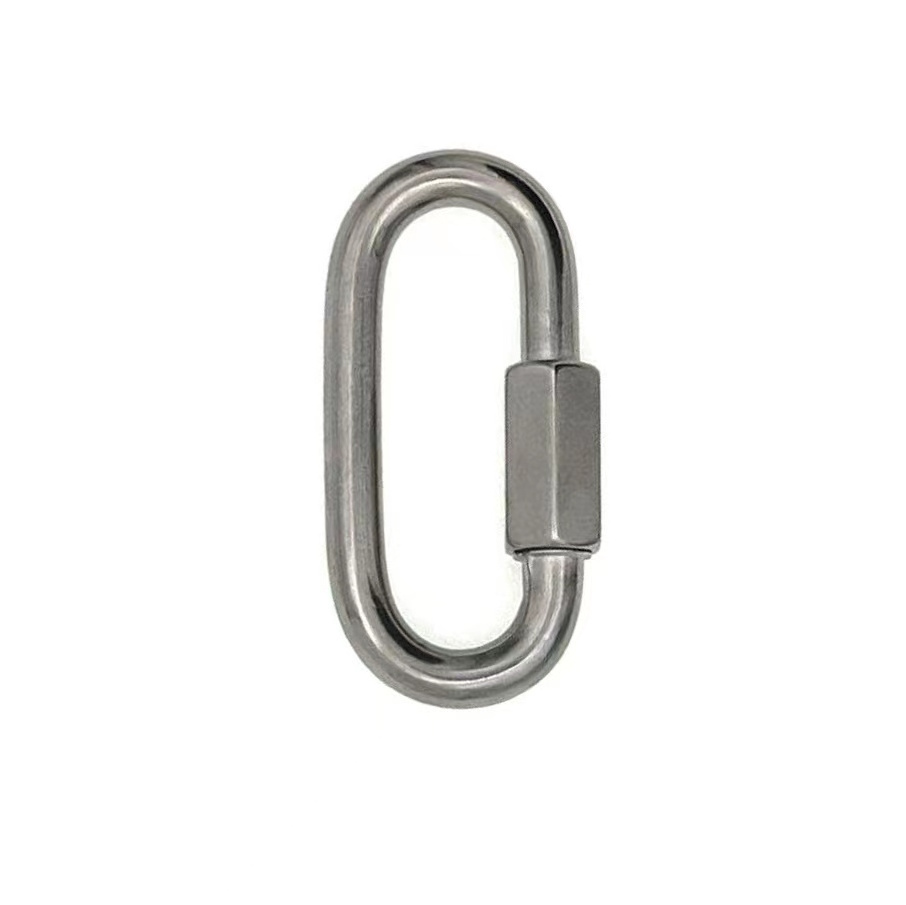 Factory Wholesale Galvanized stainless steel standard Quick Link safety screw 304 stainless steel carabiner p link hook and snap