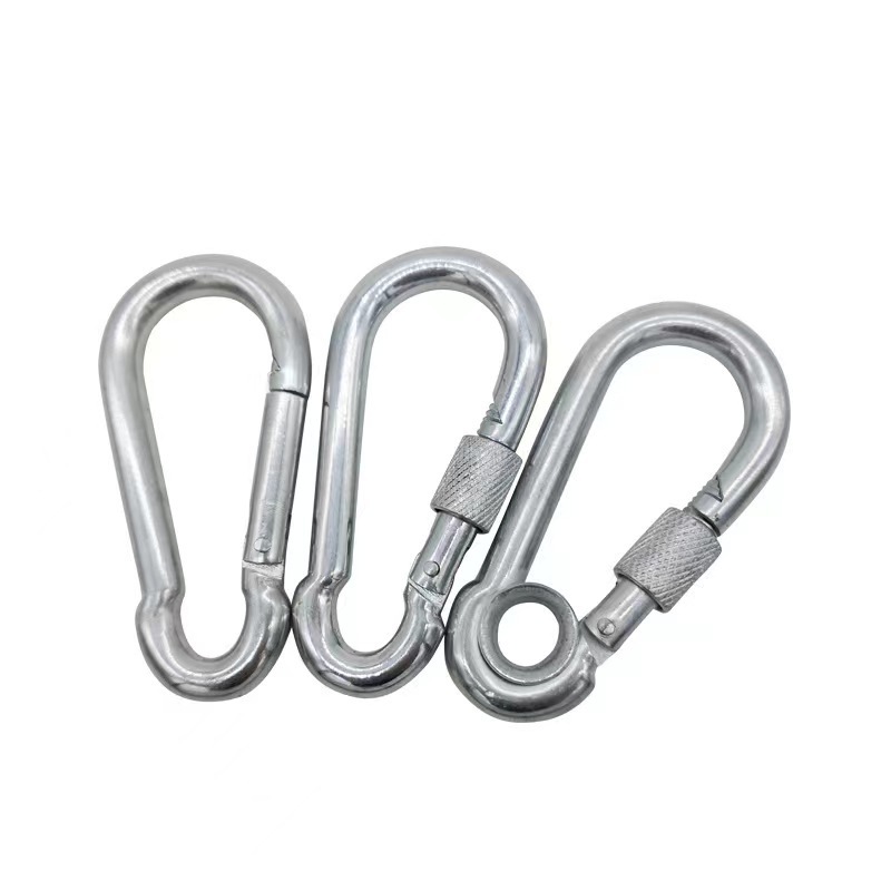 Heavy duty Spring Snap Hook Clip Locking Carabiners Stainless Steel Screw Lock Small Aluminum Climbing Carabiner Clip