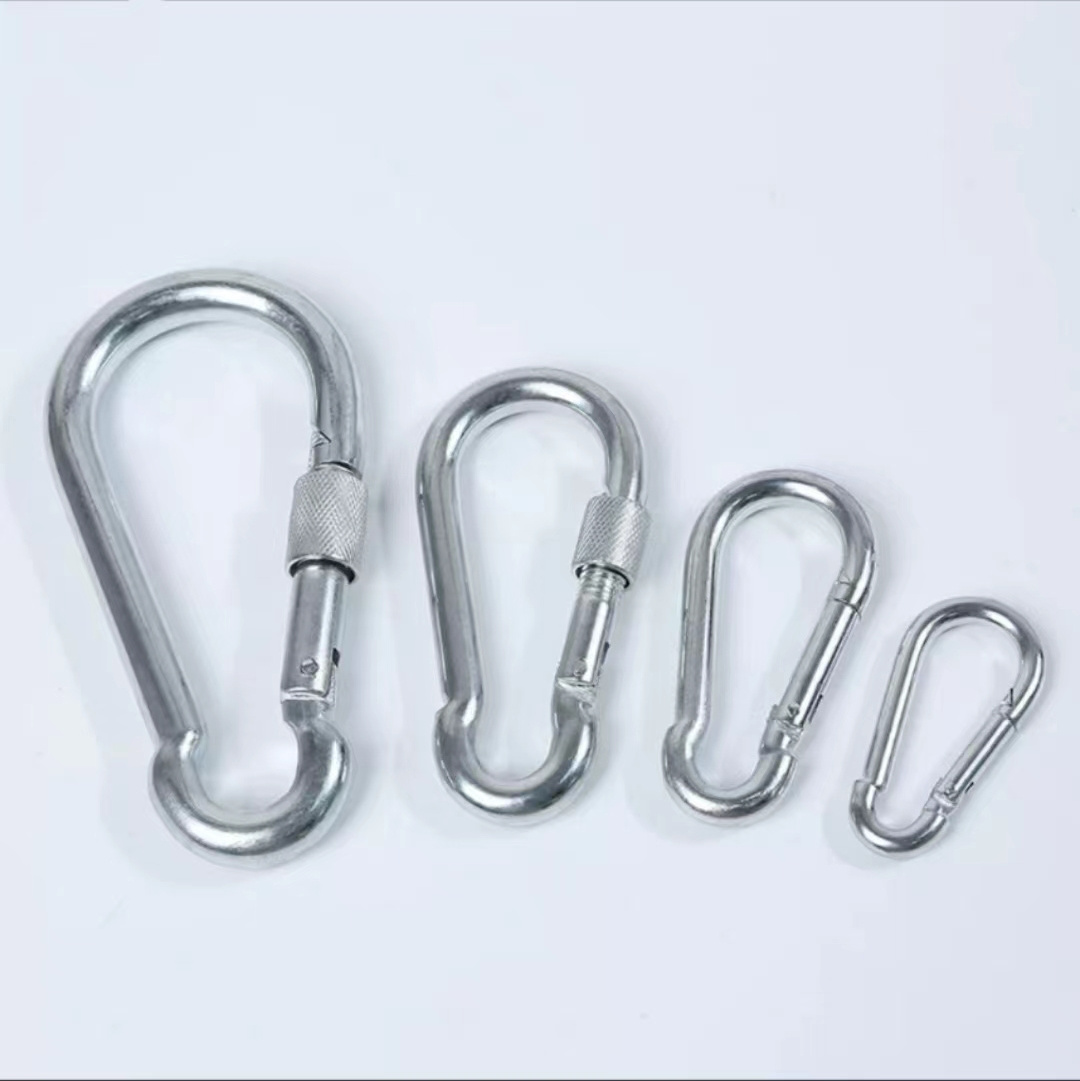 Heavy duty Spring Snap Hook Clip Locking Carabiners Stainless Steel Screw Lock Small Aluminum Climbing Carabiner Clip