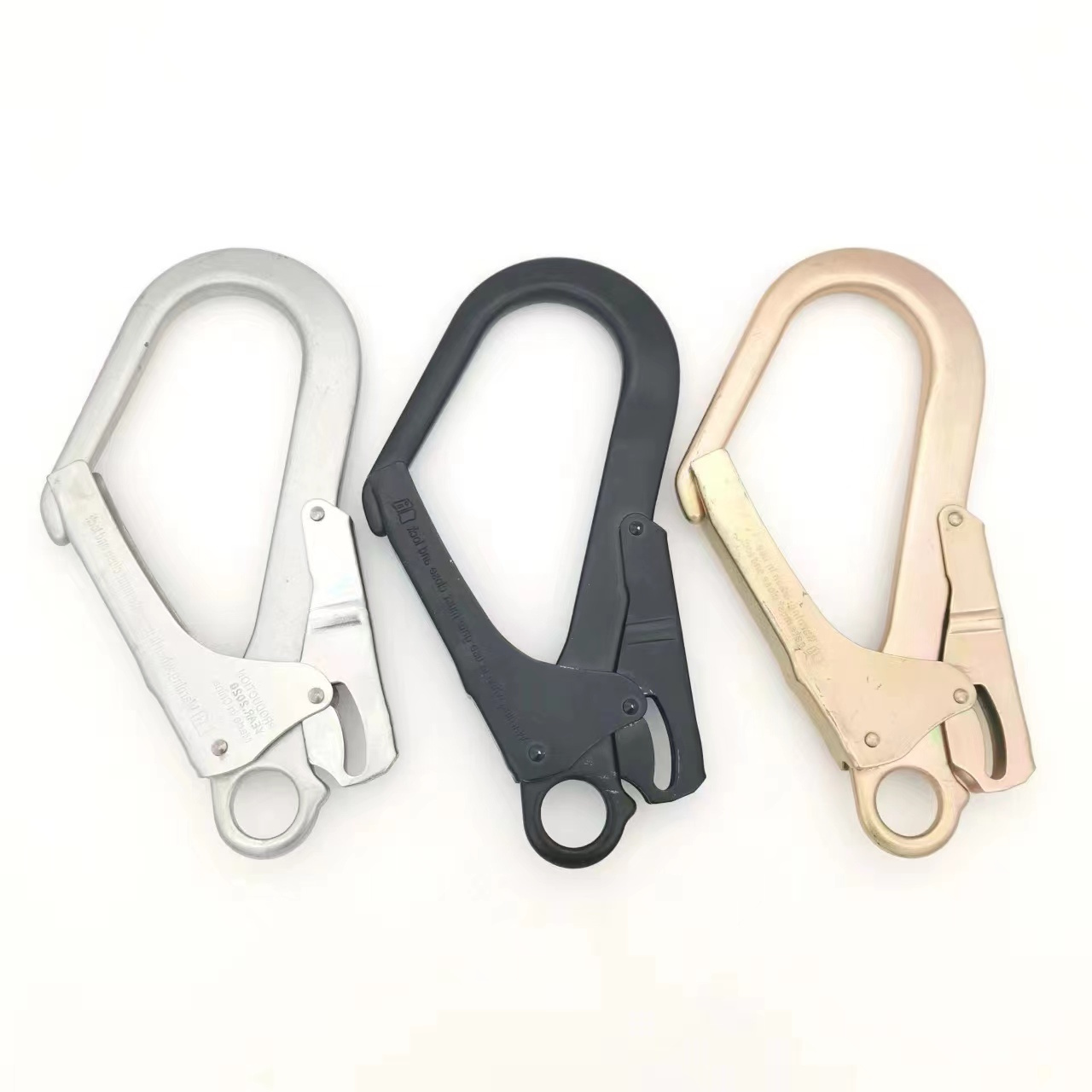 25KN Outdoor rock climbing  safety harness large steel hook forged large steel hook scaffolding hook safety harness accessories