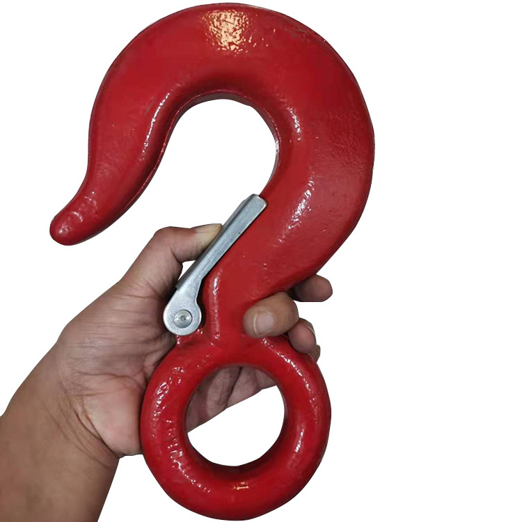 5T Eye safety Hook Eye Type Hook/heavy Crane Hook/Eye safety Hook with latch