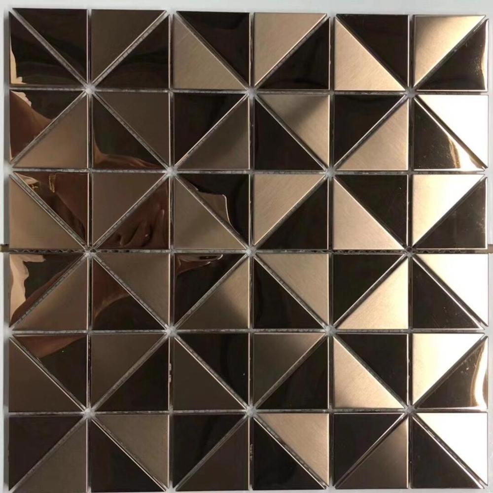 High Quality Self Adhesive Wall Decorations Aluminium Plastic Metal Mosaic Tiles