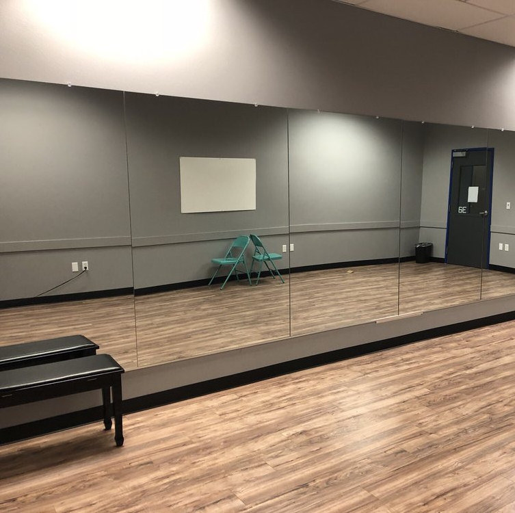 Large silver mirror sheet for Dance studio mirror