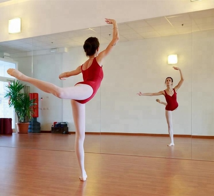 Large silver mirror sheet for Dance studio mirror