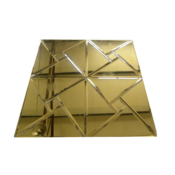 Customized decorative Rhombus spell mirror Art Background TV wall living room gold silver tinted diamond spell mirror glass