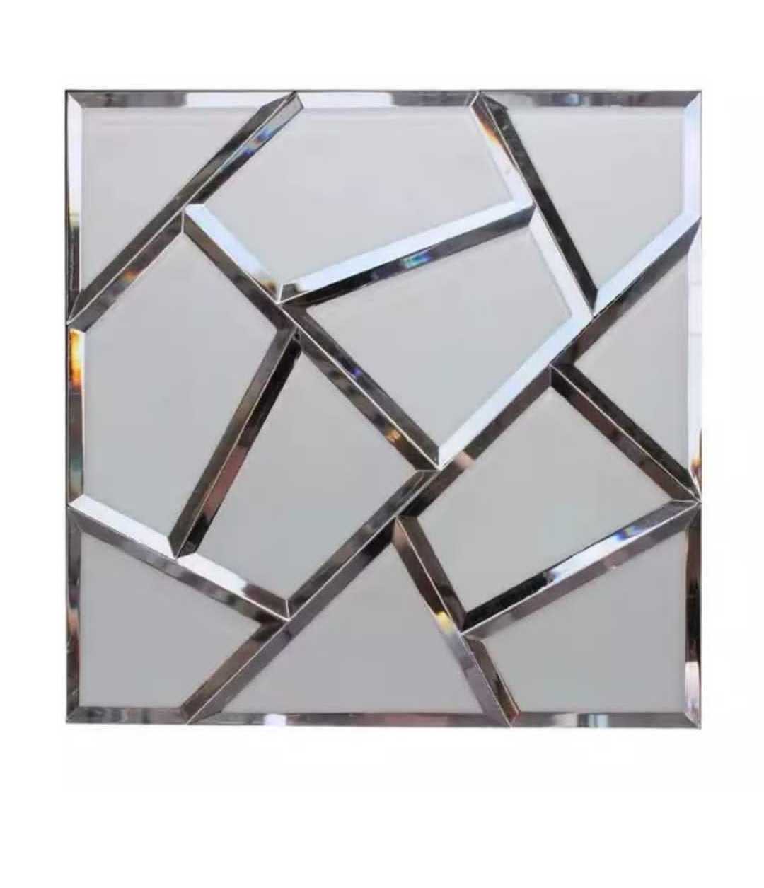 Color beveled diamond mirror glass tile