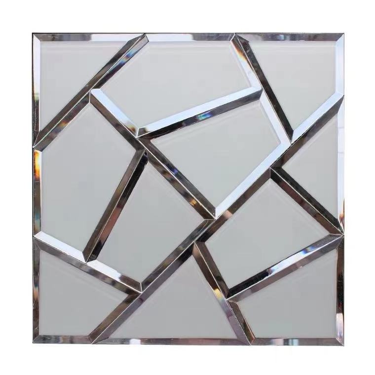 Peel and stick self adhesive Glass wall tiles  mirror mosaic tiles