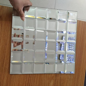 Color diamond faceting mirror beveled mirror glass tile for backsplashes