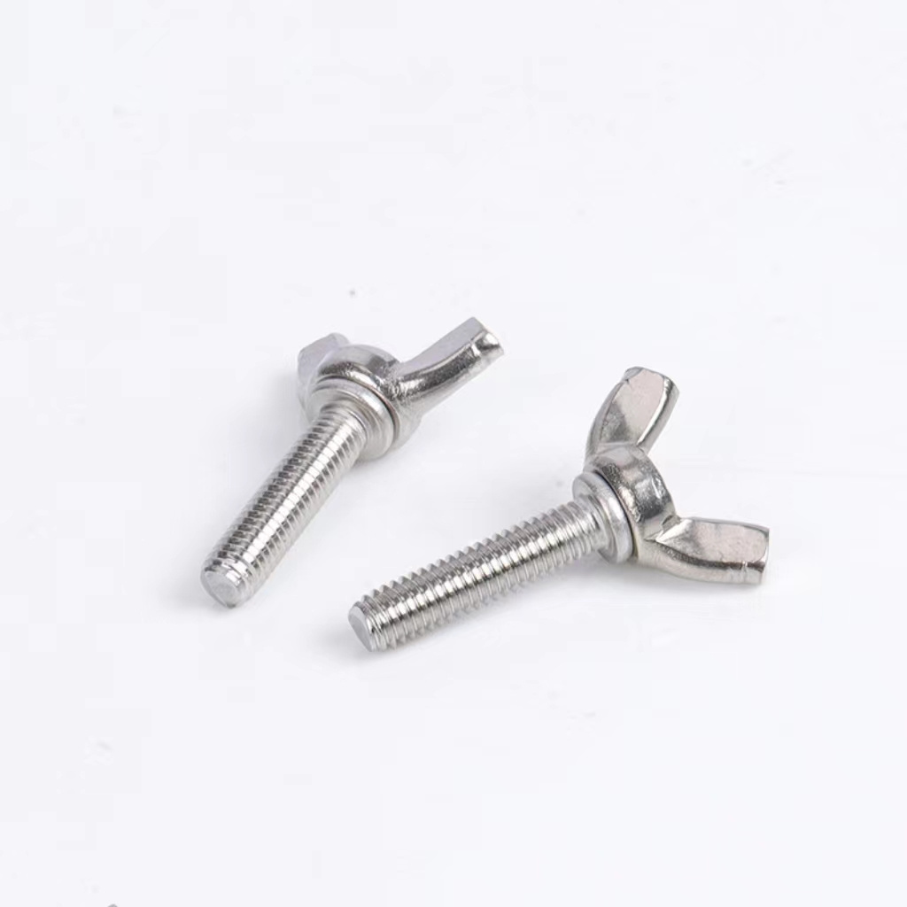 Factory supply stainless steel plastic wing nut screw wing bolts butterfly screws bolts