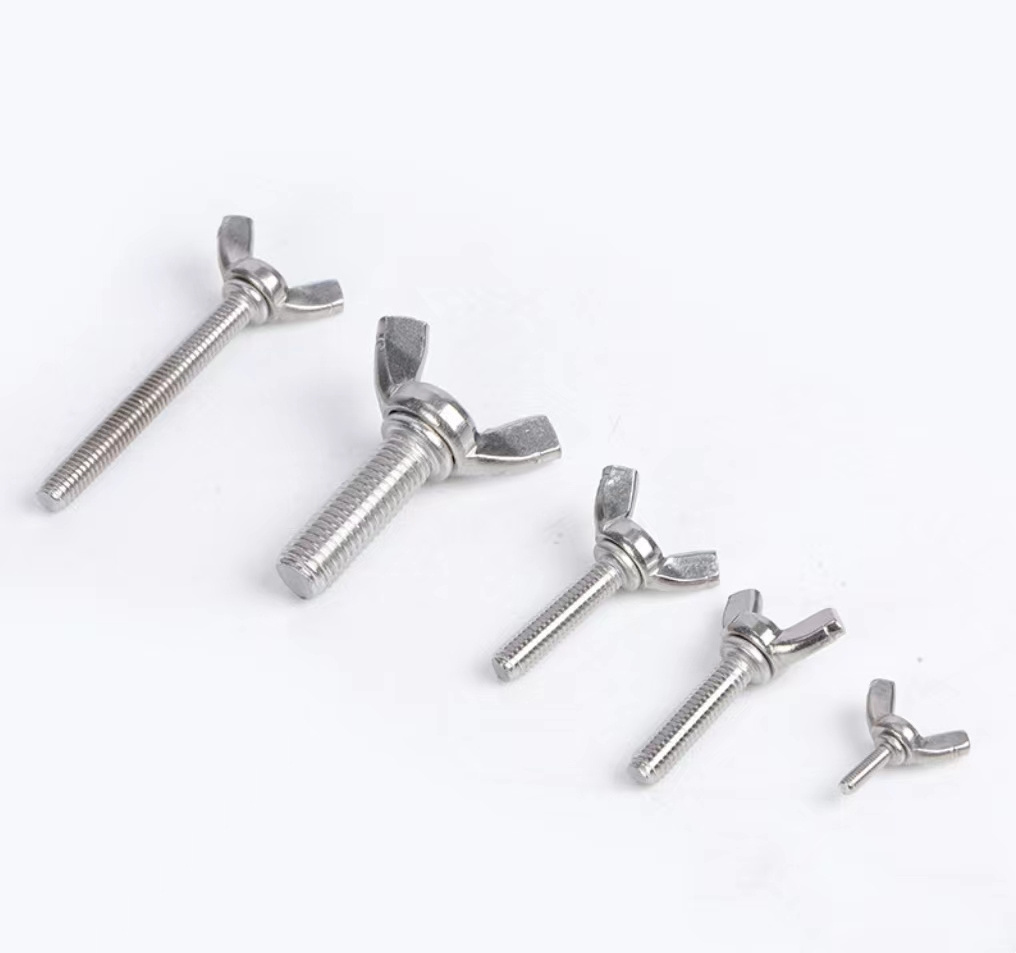 Factory supply stainless steel plastic wing nut screw wing bolts butterfly screws bolts