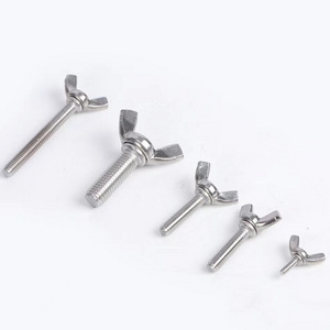 Factory supply stainless steel plastic wing nut screw wing bolts butterfly screws bolts