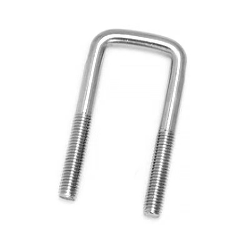 Self Factory Low Price Carbon Steel White Zinc Plated Right Angle U-bolt with half Thread