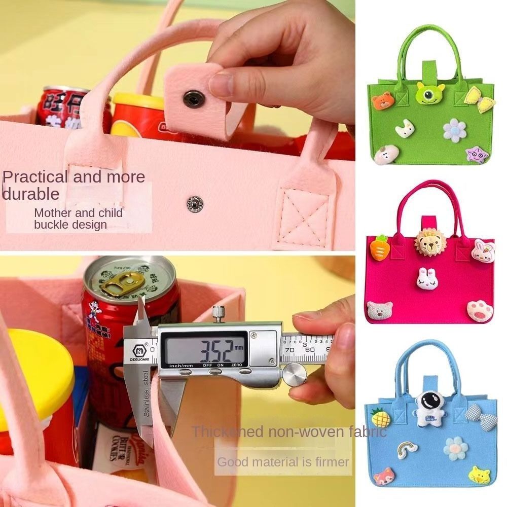 Most Popular Souvenir Gift Felt Bag Cartoon Felt Handbag Portable Storage Tote Cute Cartoon Bags