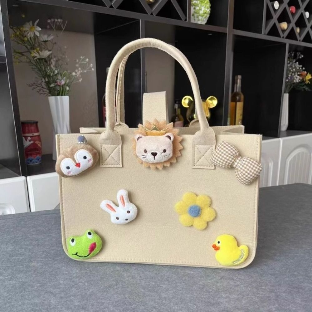 Most Popular Souvenir Gift Felt Bag Cartoon Felt Handbag Portable Storage Tote Cute Cartoon Bags