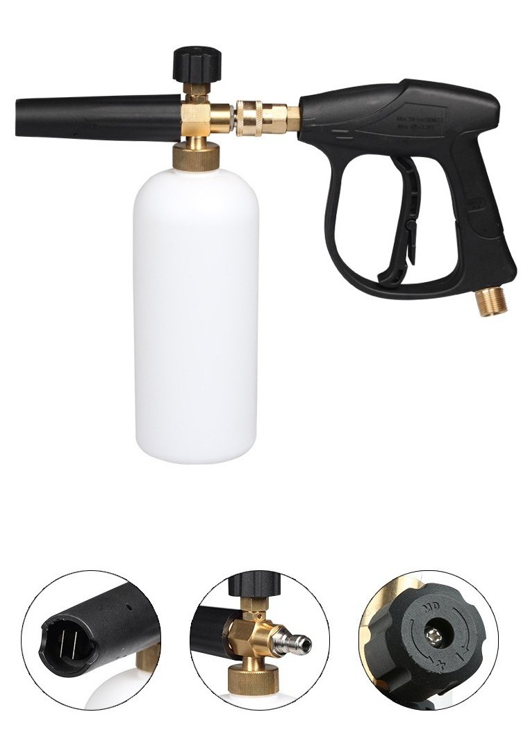 Pressure Washer Foam Cannon with Connector, Adjustable Snow Foam Lance 1L Bottle, Jet Car Wash Foam Blaster Soap Gun