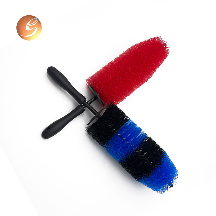 China manufacture Brush With Wood Handle Auto Detailing Wheel Brush durable Plastic Car Wheel Cleaning Brush