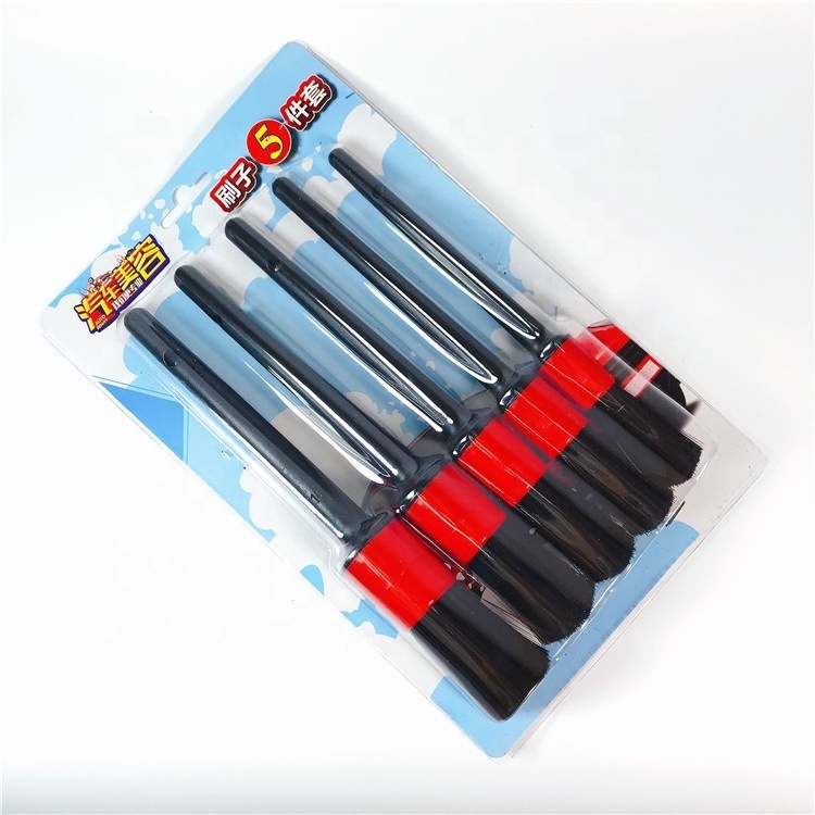 Chinese factories wholesale cheaply high quality car clean detailing brush set for car cleaning tyre rim wheel detail wash tools