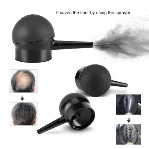 Hair Fibre Spray Pump Black Plastic Hand Spray Nozzle Hair Fiber Spray Applicator