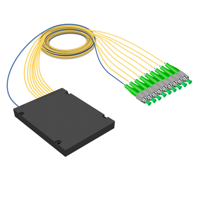 Plc 1x2 1x4 1x8 1x16 1x32 1x64 Optical Fiber Sc Apc Connector Steel Tube Type Plc Splitter