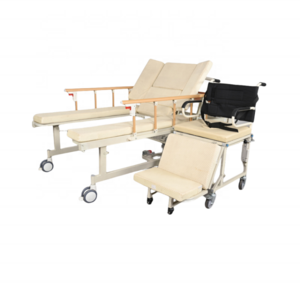 Five Functions Manual Nursing Bed With Separate Wheelchair For Elderly  Wheelchair Bed With Bedpan