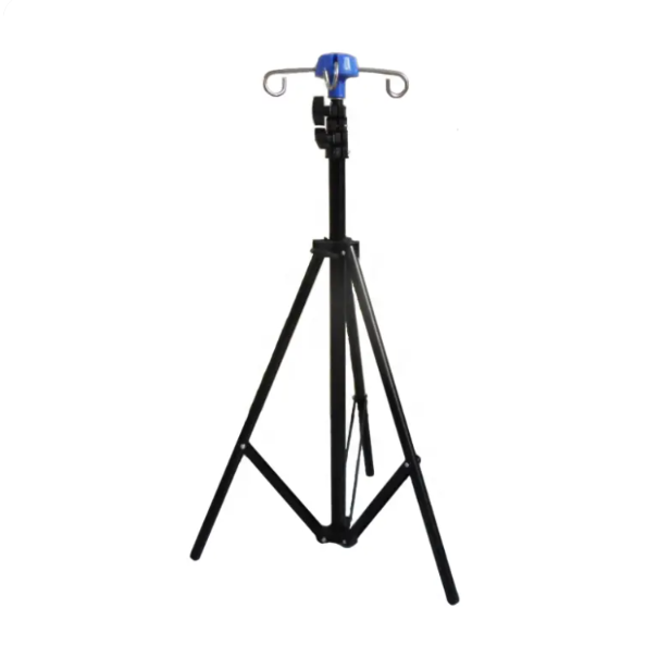 Manufacturer's direct selling portable foldable tripod infusion stand IV pole hospital clinic use hanging bottle drip stand