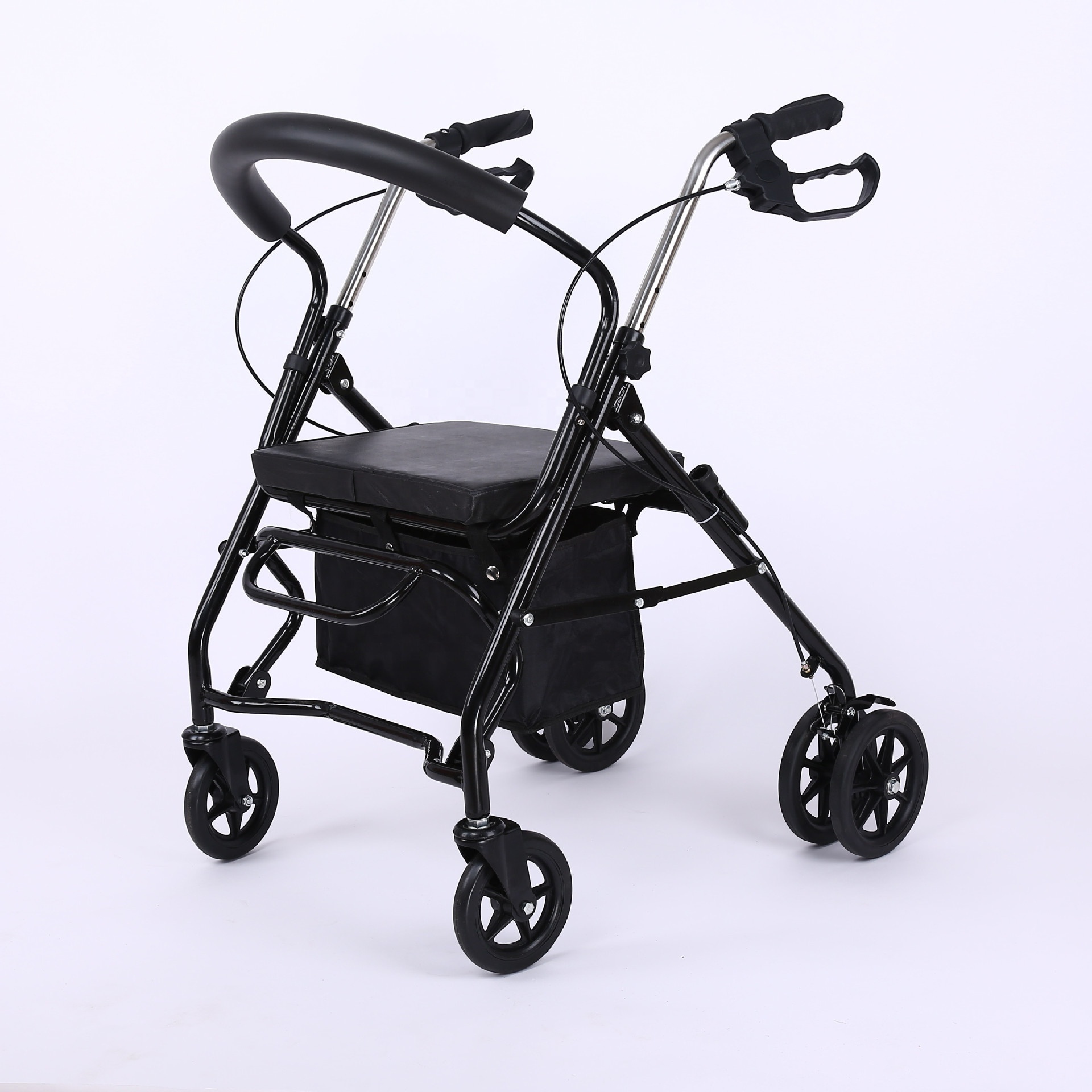 Modern, Convenient Elderly People Shopping Trolley With Seat, Wheels And Basket