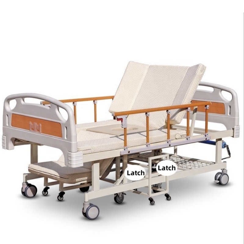 Five Functions Manual Nursing Bed With Separate Wheelchair For Elderly  Wheelchair Bed With Bedpan