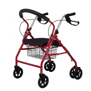 Modern, Convenient Elderly People Shopping Trolley With Seat, Wheels And Basket