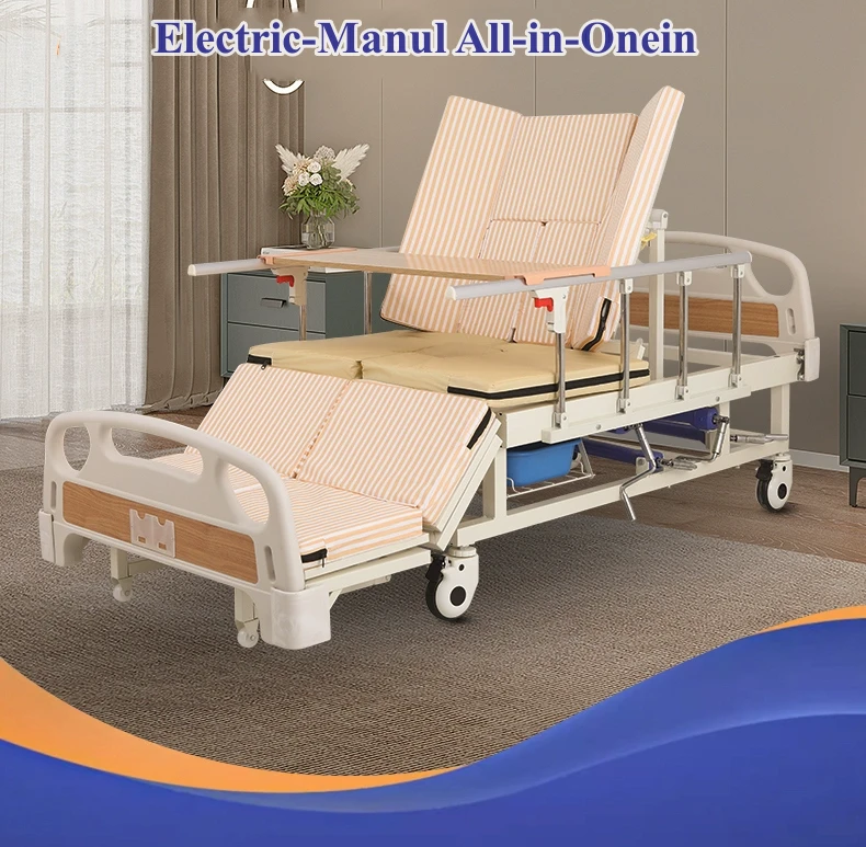 Multifunction Manual Patient Medical Nursing Bed, Home Care Hospital Bed,Hospital electric clinic and nursing bed low price