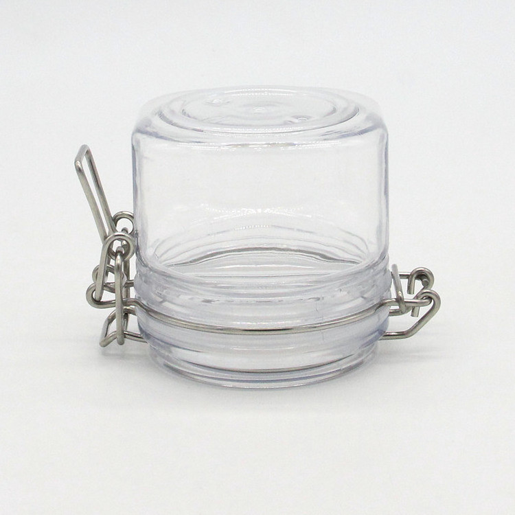 customize print square cosmetic amber pet plastic 100ml 350ml 500ml kilner jar