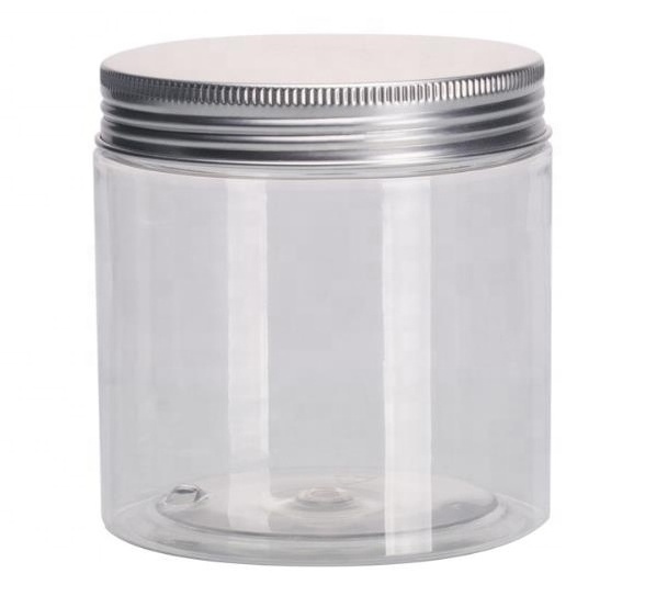 food container 50ml 60ml 80ml 100ml 120ml 140ml 150ml 180ml  200ml 250ml 500ml clear PET plastic candy jar with aluminum cap