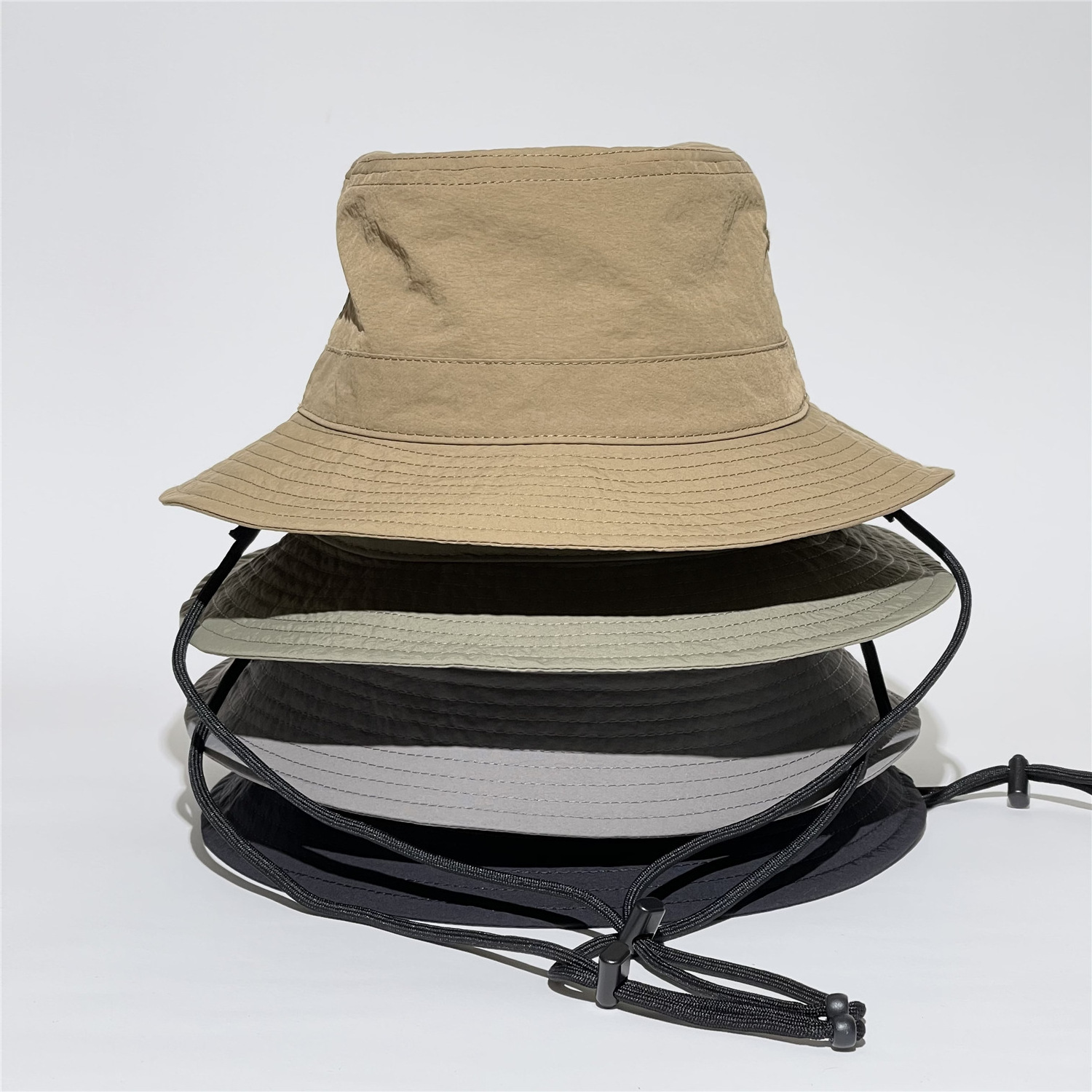 surfing hat waterproof foldable hiking unisex outdoor polyester bucket hat with adjustable chin strap