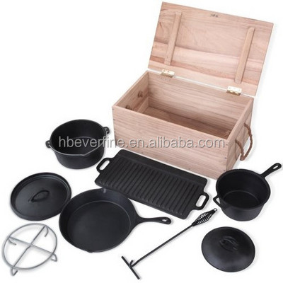 cast iron picnic cookware set camping cookware